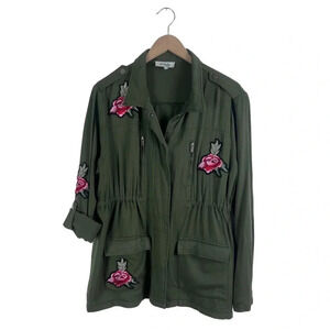 CHARLOTTE RUSSE olive green military jacket Size XL